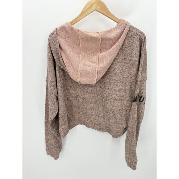 Under Armour Pink Loose Fit Quarter Zip Pullover Hoodie Women's Size Large L - Picture 2 of 9